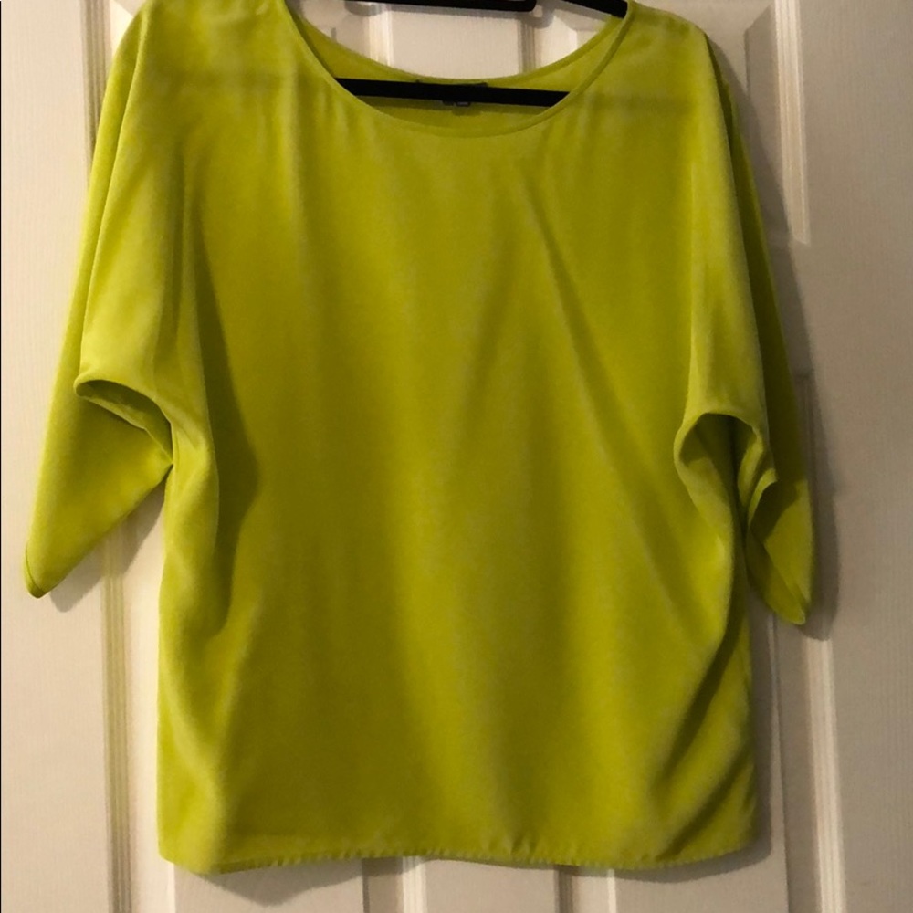 Dolman sleeve Vince blouse in chartreuse